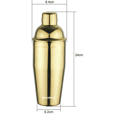 KLAUSBERG Cocktail Shaker, Gold-Color, Made of Stainless Steel