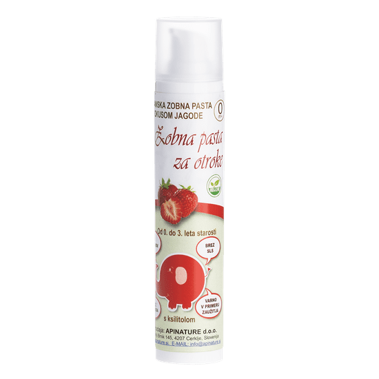 Azetabio Zobna pasta za otroke okus jagoda 0-36 mesecev