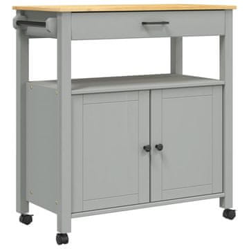 Vidaxl Kuhinjski voziček MONZA 84x40x88,5 cm trdna borovina