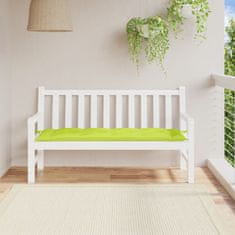 Vidaxl Blazina za vrtno klop svetlo zelena 150x50x7 cm oxford tkanina
