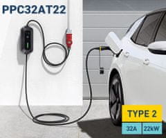 Platinet PPC32AT22 prenosni EV električni polnilec, 22kW + torba