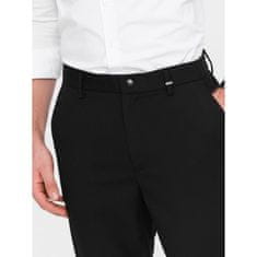OMBRE Moške hlače chino z elastičnim pasom V4 OM-PACP-0157 črna MDN124452 XL