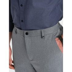 OMBRE Moške hlače chino z elastičnim pasom V1 OM-PACP-0158 sive barve MDN124453 XL