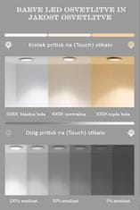 S6 Steklarstvo Šest LED ogledalo S61A, 150x80cm , 3 barve LED, dimmer, antifog proti rosenju