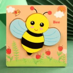 Popron Lesena sestavljanka za najmlajše, čebela