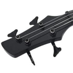 Vidaxl Električna bas kitara za začetnike s torbo črna 4/4 46"