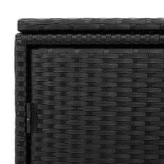 Vidaxl Vrtna omara za shranjevanje črna 110x55x60,5 cm poli ratan