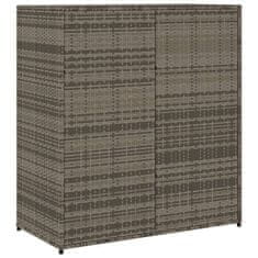 Vidaxl Vrtna omara za shranjevanje siva 105x55x113 cm poli ratan