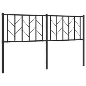 Vidaxl Kovinsko nadomestno vzglavje črno 150 cm