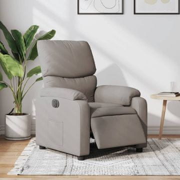 Vidaxl vidaXL Električni naslanjač, taupe, oblazinjenje iz blaga