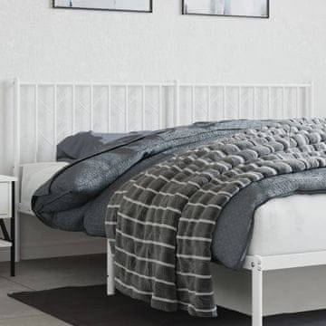 Vidaxl vidaXL Kovinsko vzglavje postelje belo 180 cm