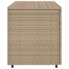 Vidaxl Vrtna omara za shranjevanje bež 110x55x60,5 cm poli ratan