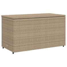 Vidaxl Vrtna omara za shranjevanje bež 110x55x60,5 cm poli ratan