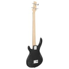 Vidaxl Električna bas kitara za začetnike s torbo modro črna 4/4 46"