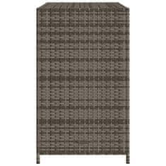 Vidaxl Vrtna omara za shranjevanje siva 83x45x76 cm poli ratan