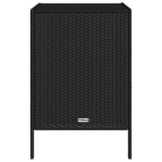 Vidaxl Vrtna omara za shranjevanje črna 55x59x80 cm poli ratan