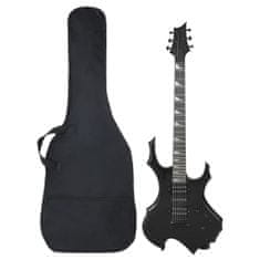 Greatstore Električna kitara za začetnike s torbo črna 4/4 39"
