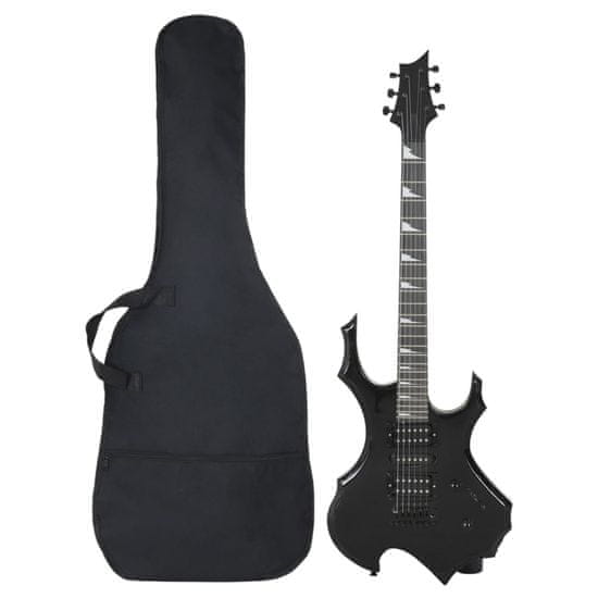 Vidaxl Električna kitara za začetnike s torbo črna 4/4 39"