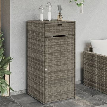 Vidaxl vidaXL Vrtna omarica, siva, 55x55x111 cm, poliratan