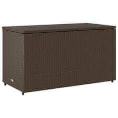 Vidaxl Vrtna omara za shranjevanje rjava 110x55x60,5 cm poli ratan