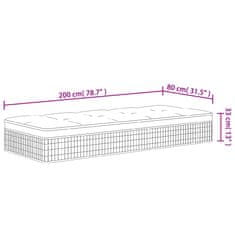 Vidaxl Vzmetnica z žepkastim vzmetenjem srednja plus 80x200 cm