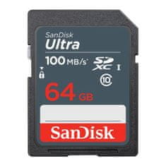 SanDisk Pomnilniška kartica Ultra 64 GB SDXC 100 MB/s