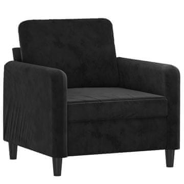 Vidaxl Fotelj črn 60 cm žamet