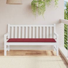 Vidaxl Blazina za vrtno klop vinsko rdeča 150x50x4 cm oxford tkanina