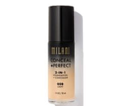 Milani Conceal + Perfect 2v1 tekoča podlaga in korektor, 00B Light