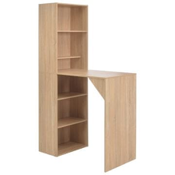 Vidaxl Barska miza z omarico 115x59x200 cm