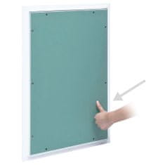 Vidaxl Revizijska vrata z alu okvirjem in mavčno ploščo 300x600 mm