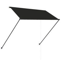 Vidaxl Zložljiva tenda z LED lučmi 250x150 cm antracitna