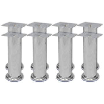 Vidaxl Okrogle noge za kavč 8 kosov krom 180 mm