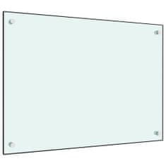 Vidaxl Kuhinjska zaščitna obloga bela 70x50 cm kaljeno steklo