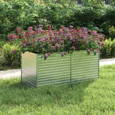Vidaxl Visoka greda 160x80x77 cm pocinkano jeklo srebrna
