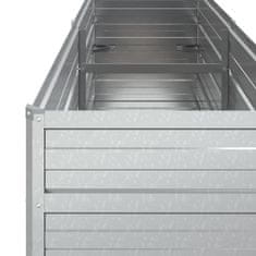 Vidaxl Visoka greda 160x40x77 cm pocinkano jeklo srebrna