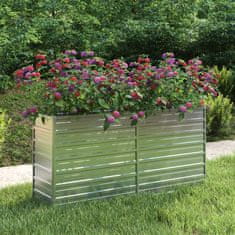 Vidaxl Visoka greda 160x40x77 cm pocinkano jeklo srebrna