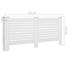 Vidaxl Pokrovi za radiatorje 2 kosa beli 172x19x81,5 cm mediapan