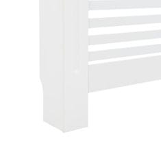 Vidaxl Pokrovi za radiatorje 2 kosa beli 112x19x81,5 cm mediapan