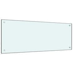 Vidaxl Kuhinjska zaščitna obloga bela 100x40 cm kaljeno steklo