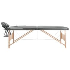 Vidaxl Masažna miza z 2 conama lesen okvir antracit 186x68 cm