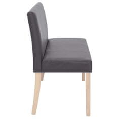 Vidaxl Klop 139,5 cm sivo umetno usnje