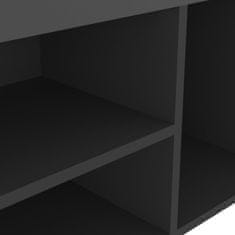 Vidaxl Klop za čevlje z blazino siva 80x30x47 cm inženirski les
