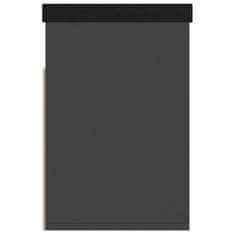 Vidaxl Klop za čevlje z blazino siva 80x30x47 cm inženirski les