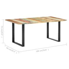 Vidaxl Jedilna miza 180x90x76 cm trden predelan les