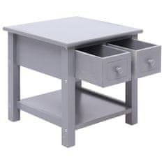 Vidaxl Stranska mizica siva 40x40x40 cm les pavlovnije