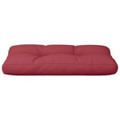 Vidaxl Blazina za kavč iz palet vinsko rdeča 80x40x12 cm