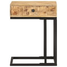Vidaxl Stranska mizica U-oblike 45x30x61 cm trden mangov les