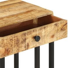 Vidaxl Stranska mizica U-oblike 45x30x61 cm trden mangov les
