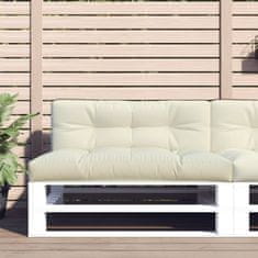 Vidaxl Blazina za kavč iz palet krem 120x40x12 cm